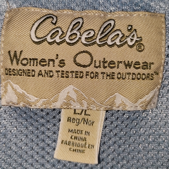 Cabela's Women's Outerwear Pullover Windcrest Windbreaker Gray and Blue Size L - Picture 10 of 14